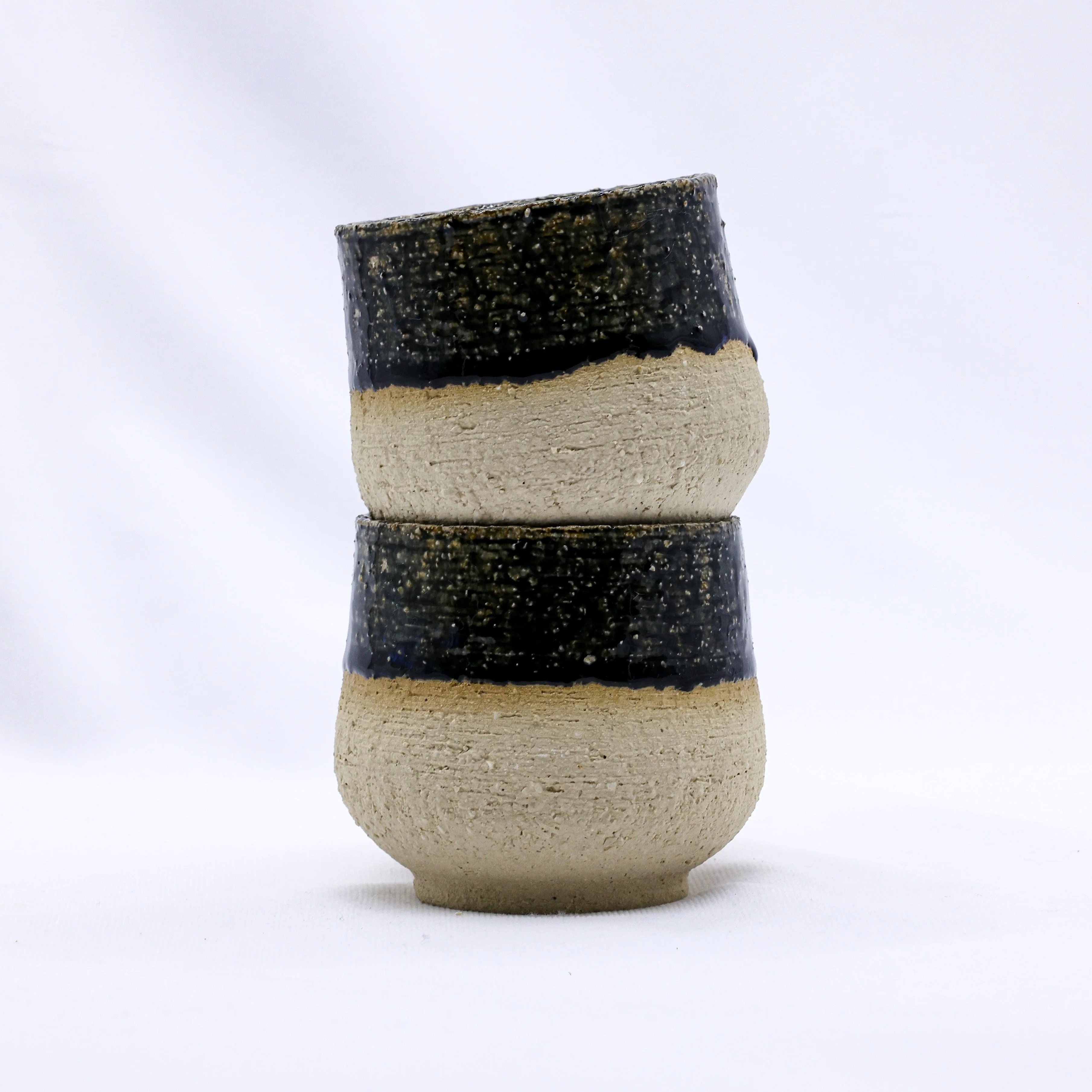 Blunero Tazza Handmade Ceramic Milled Stoneware Cappucino Mug - Image 4