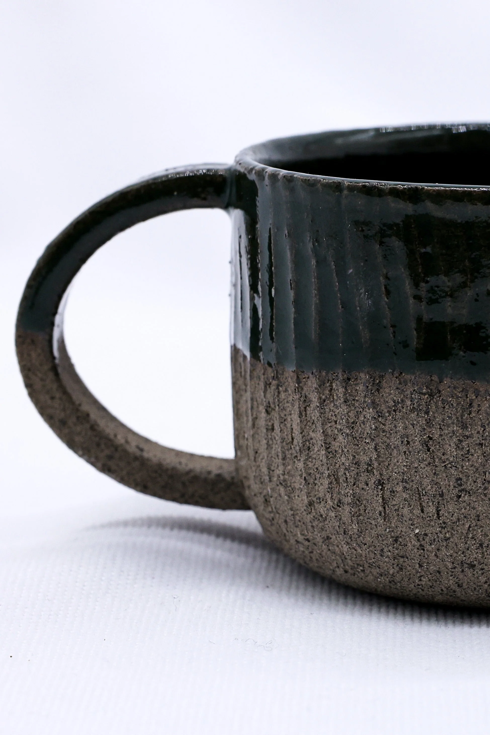 Bluverde Arte Handmade Ceramic Smoked Grey Stoneware Mug - Image 3