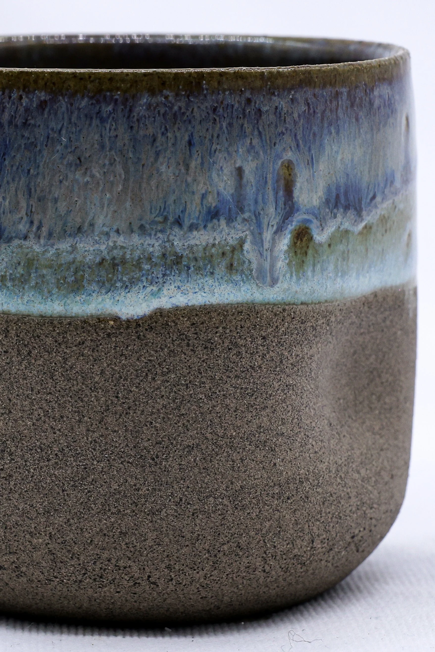 Bluverde Goccio Handmade Ceramic Smoked Grey Stoneware Short Cup - Image 2