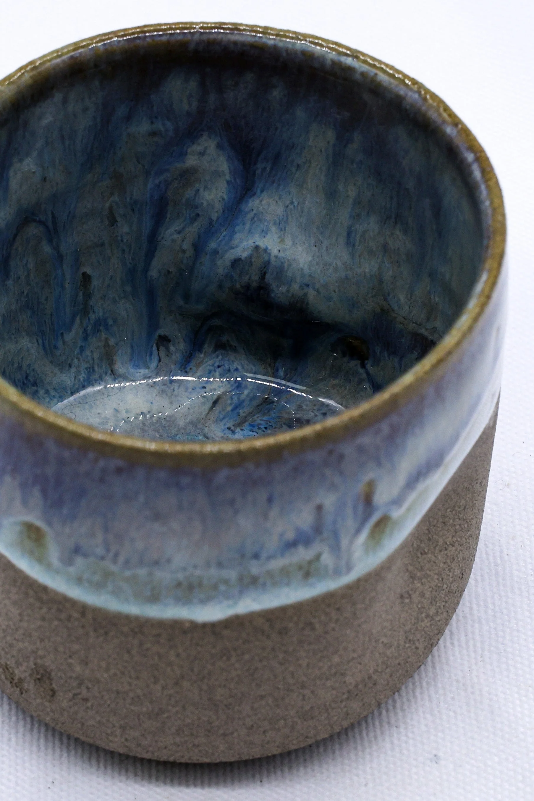 Bluverde Goccio Handmade Ceramic Smoked Grey Stoneware Short Cup - Image 3