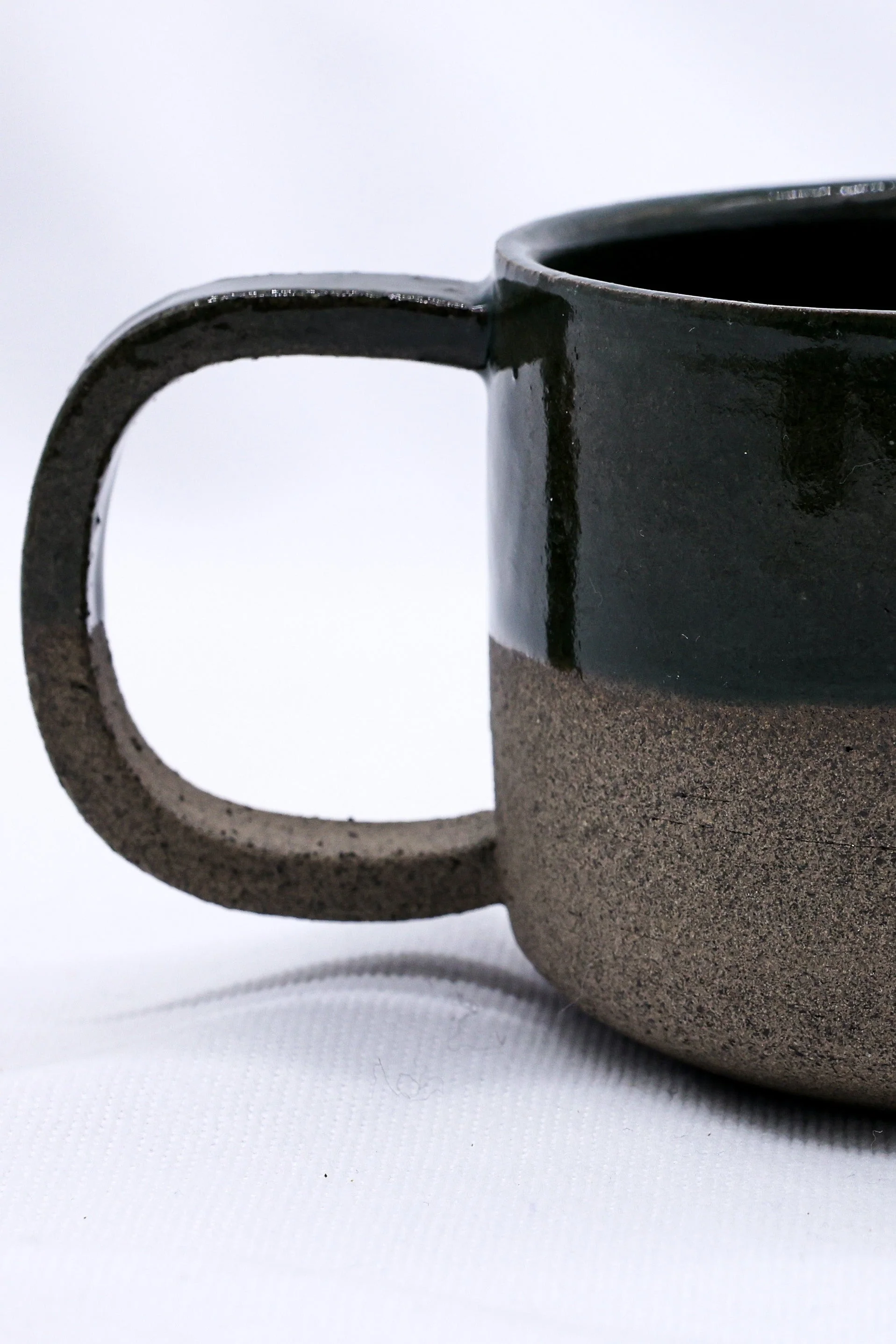 Bluverde Grande Handmade Ceramic Smoked Grey Stoneware Big Ceramic Mug - Image 2