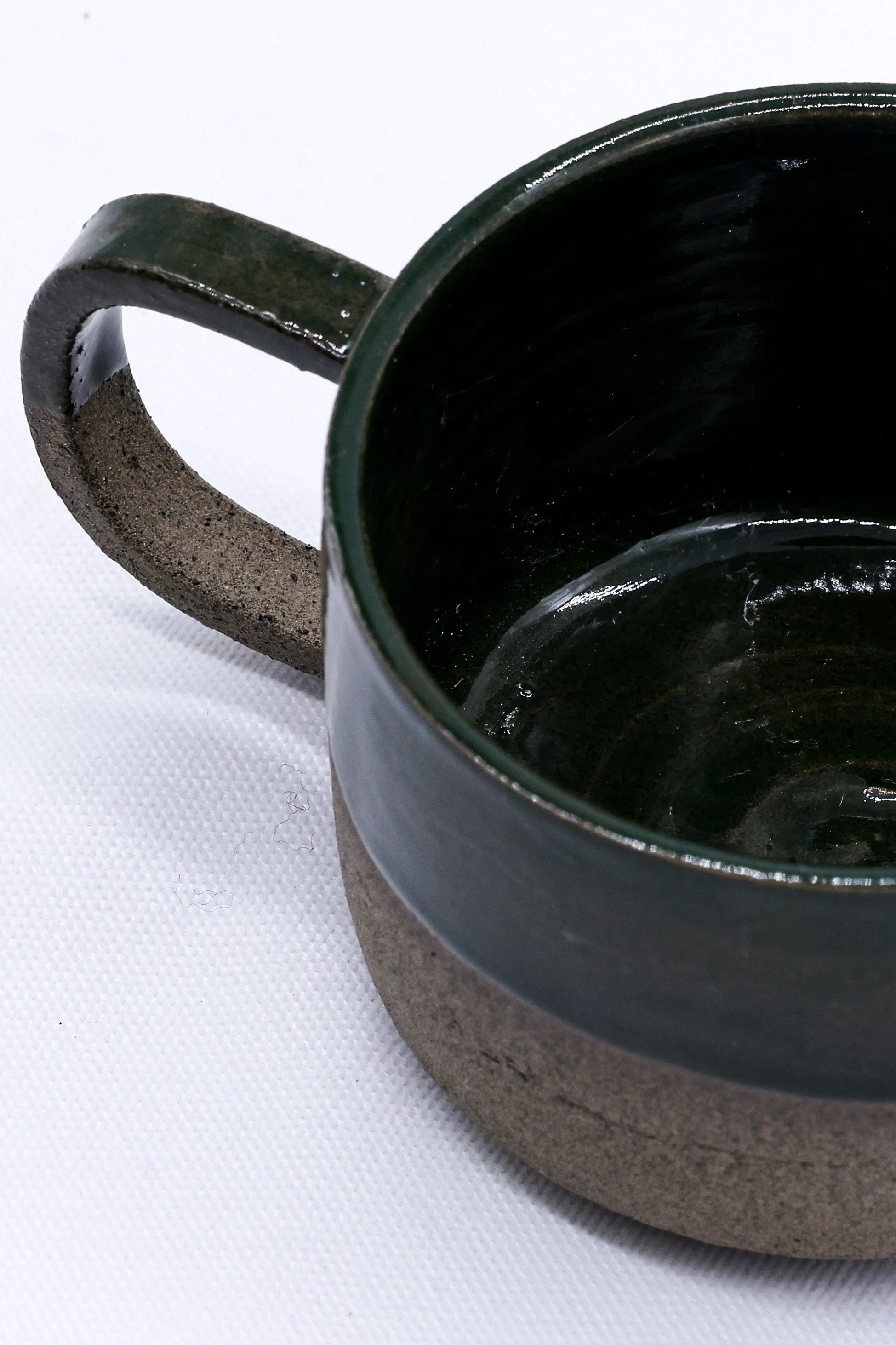Bluverde Grande Handmade Ceramic Smoked Grey Stoneware Big Ceramic Mug - Image 3