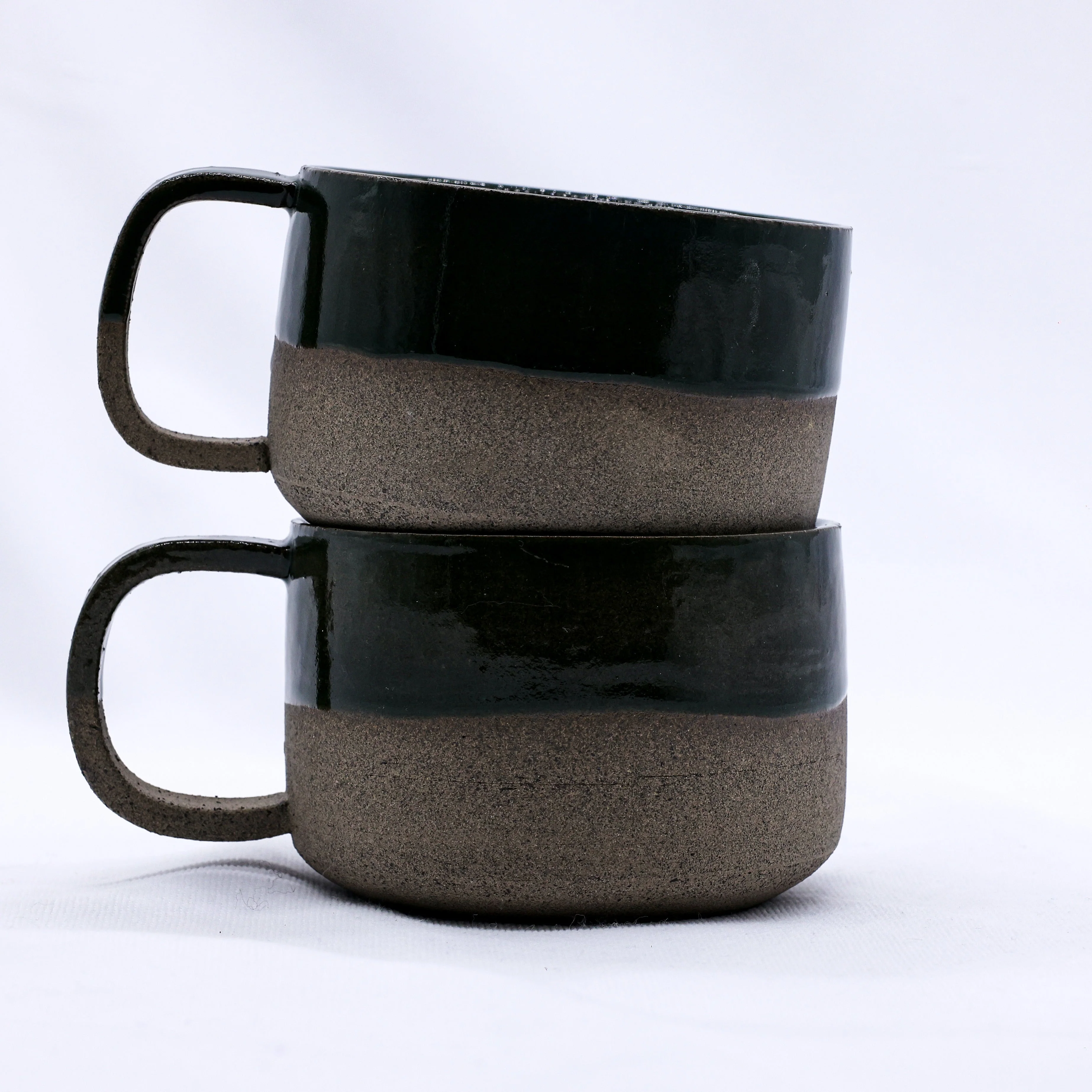 Bluverde Grande Handmade Ceramic Smoked Grey Stoneware Big Ceramic Mug - Image 4