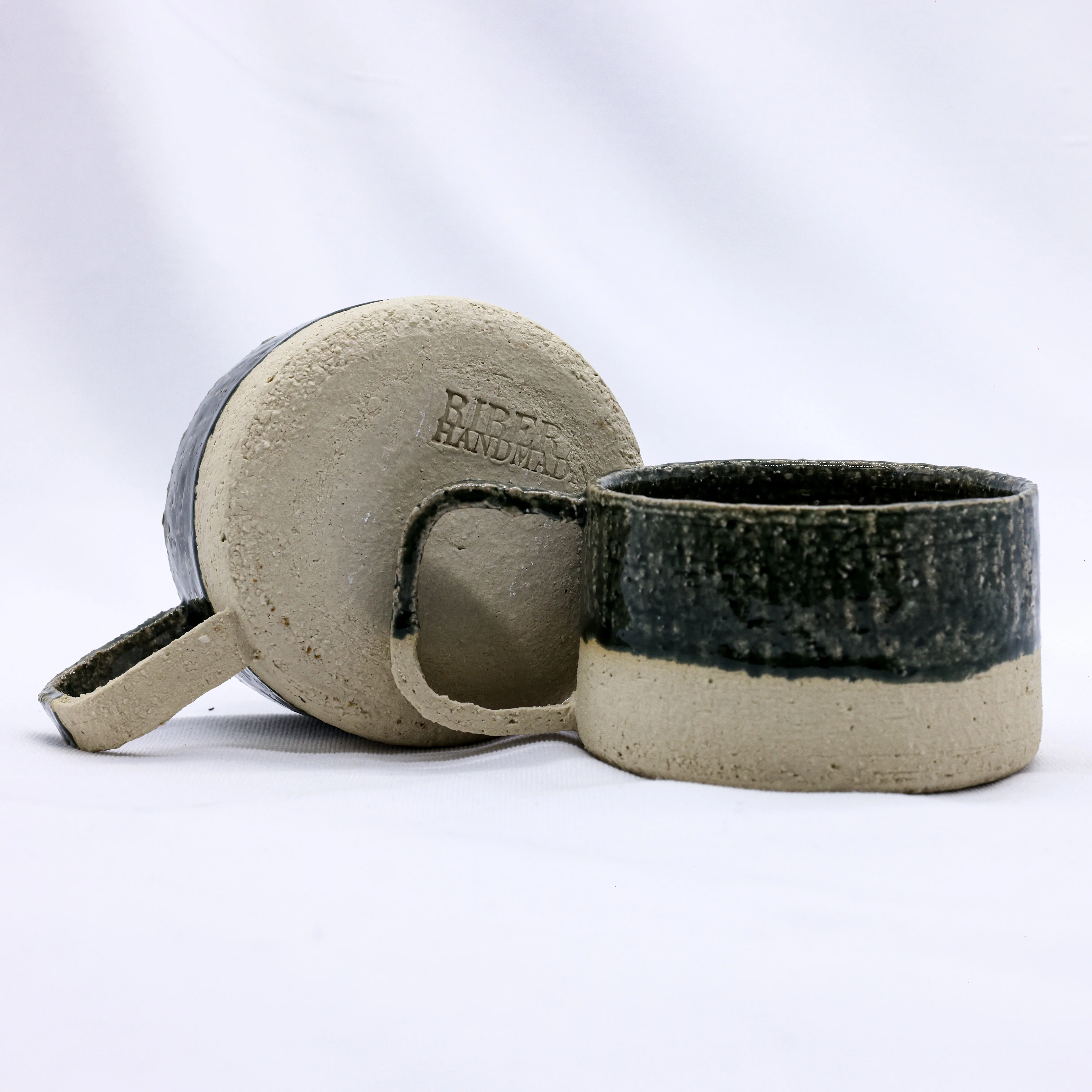 Bluverde Grande Handmade Milled Stoneware Big Ceramic Mug - Image 5