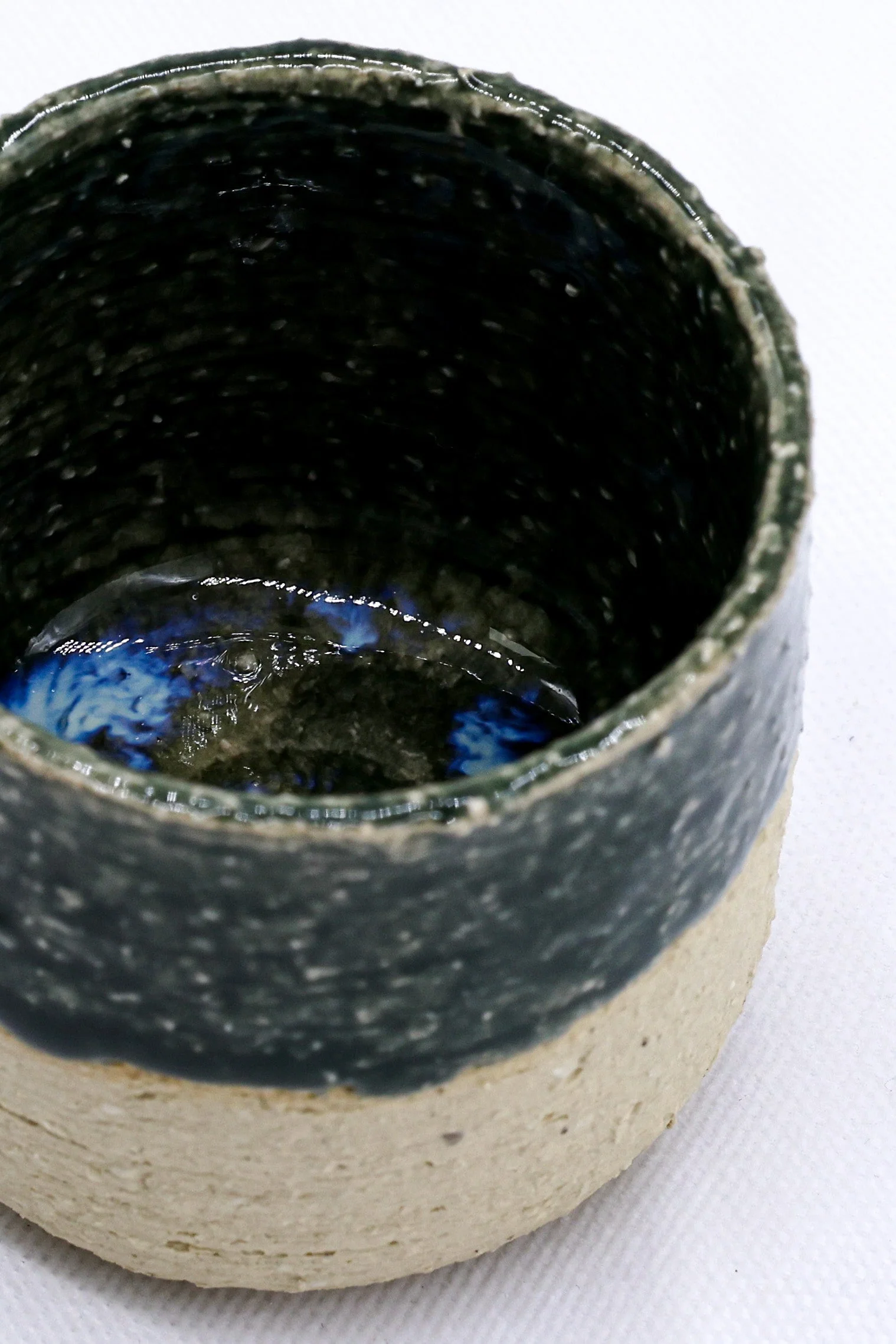 Bluvio Handmade Ceramic Milled Stoneware Espresso Mug - Image 3