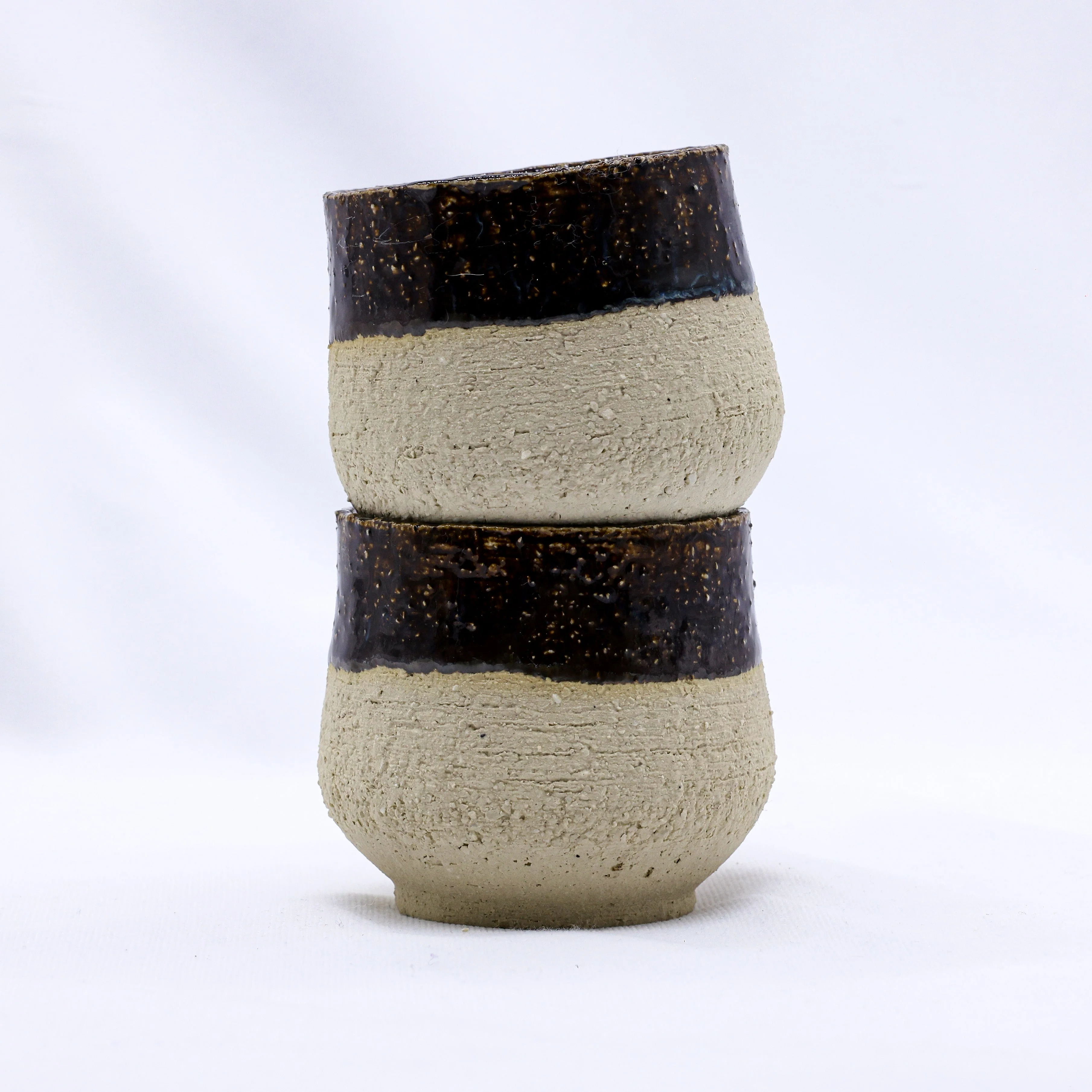 Bruno Tazza Handmade Ceramic Milled Stoneware Cappucino Mug - Image 4