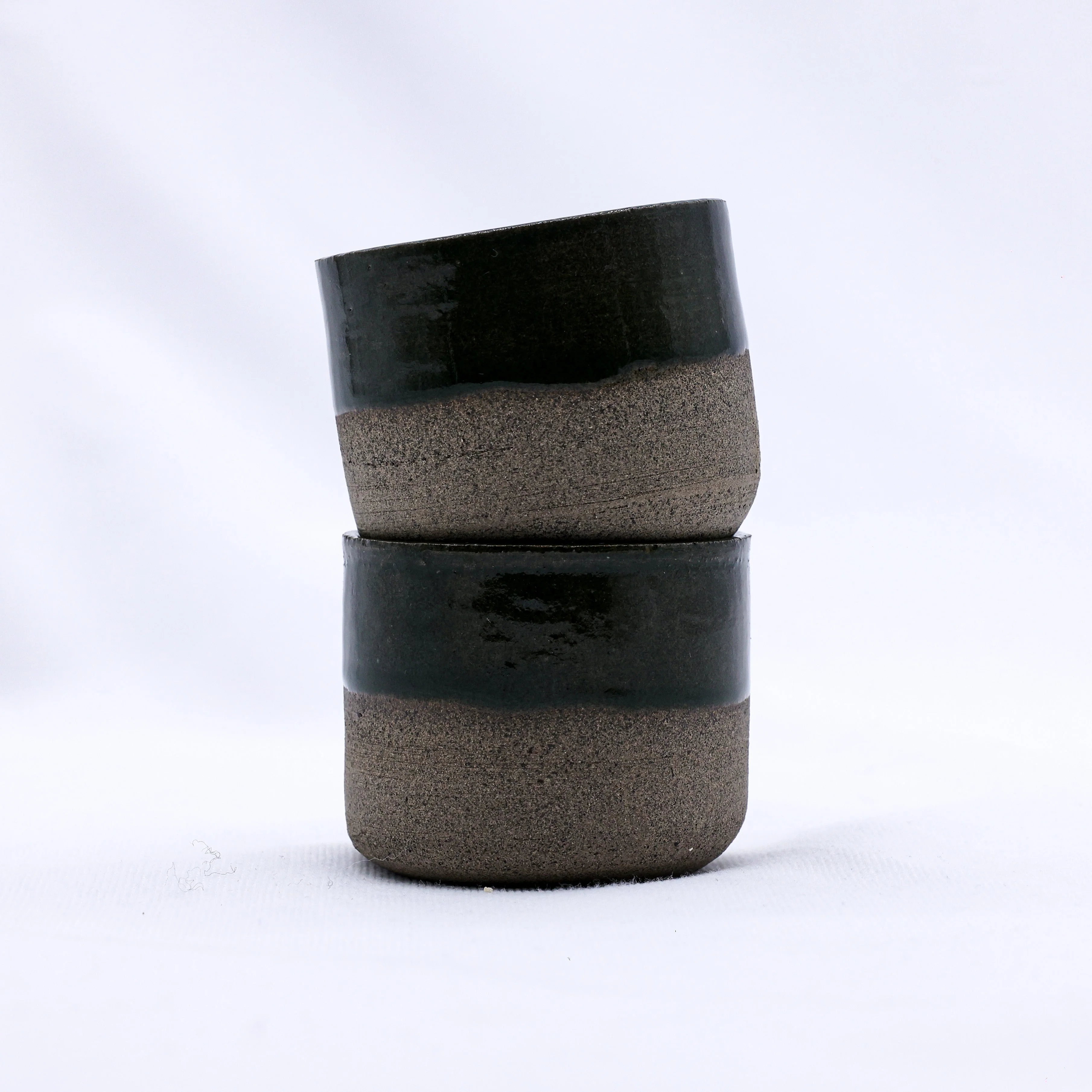 Green Picollo Smoked Grey Handmade Ceramic Stoneware Espresso Mug - Image 4