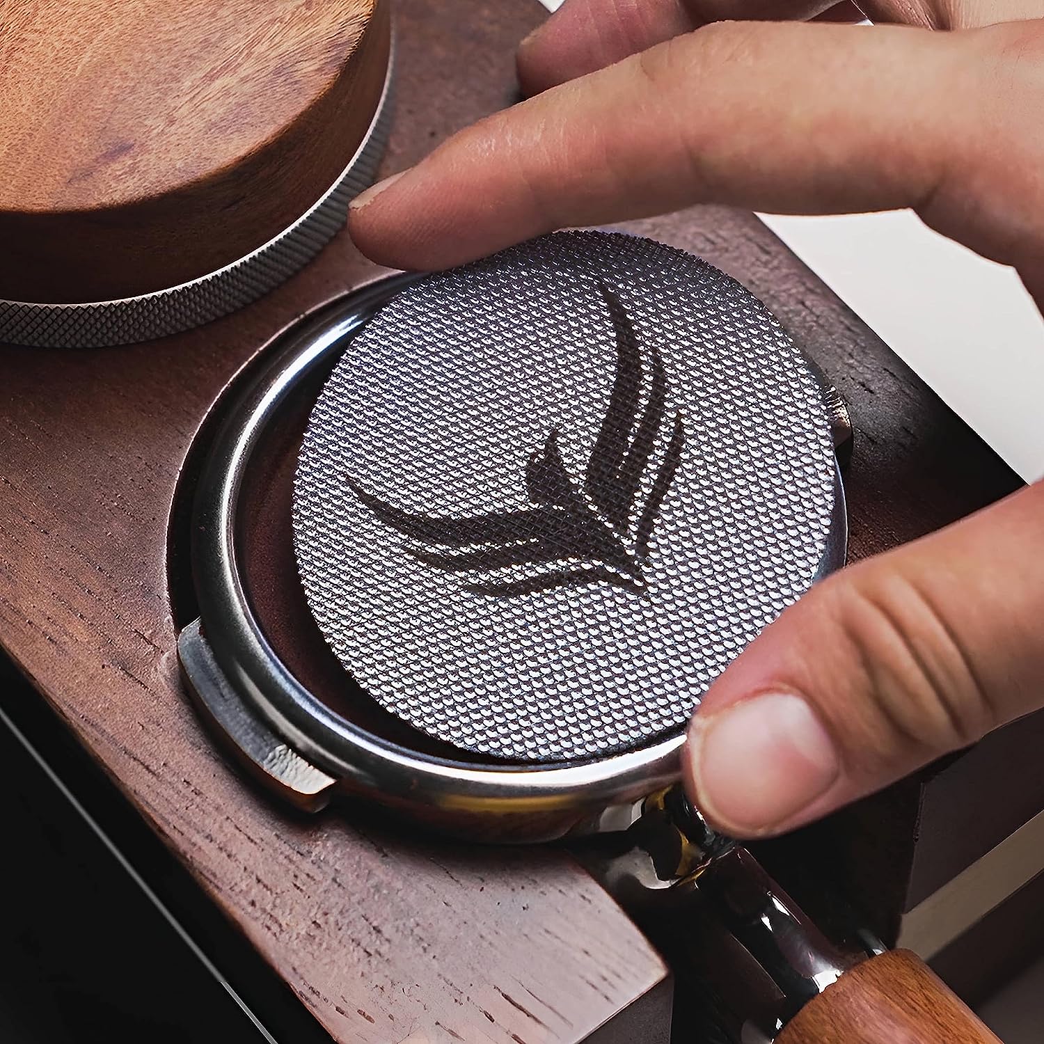 Seconds - KNODOS Bottomless Portafilter | Rosewood Handle - Image 6