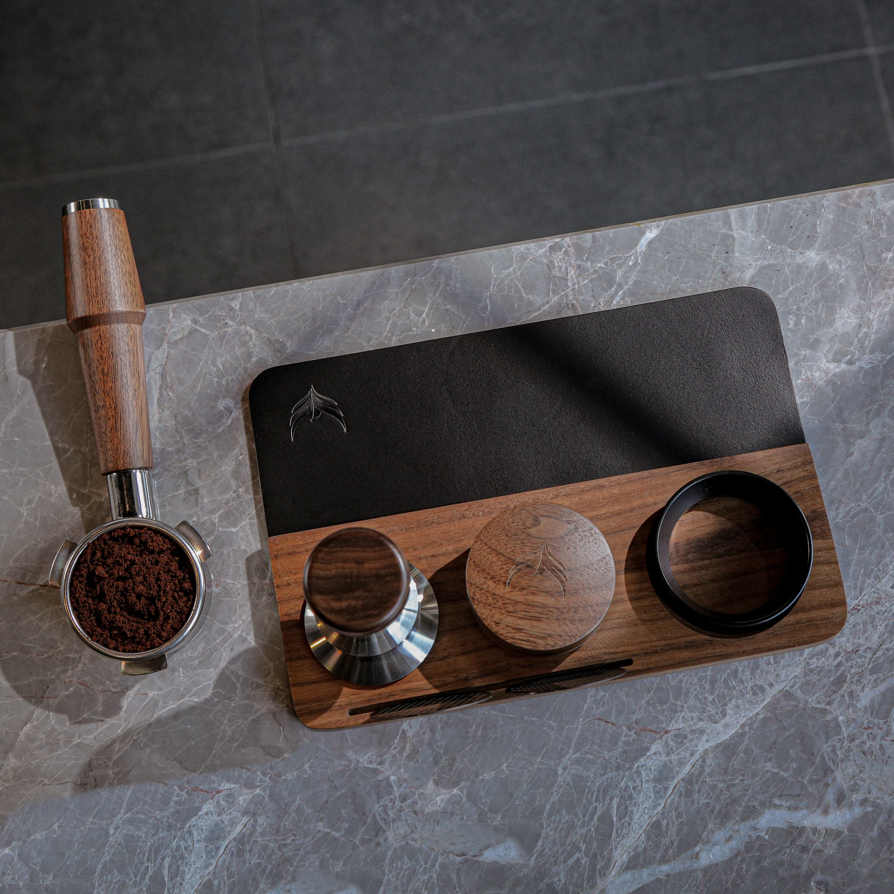 Knodos Tamping Mat with Tool Organiser - Walnut - Image 2