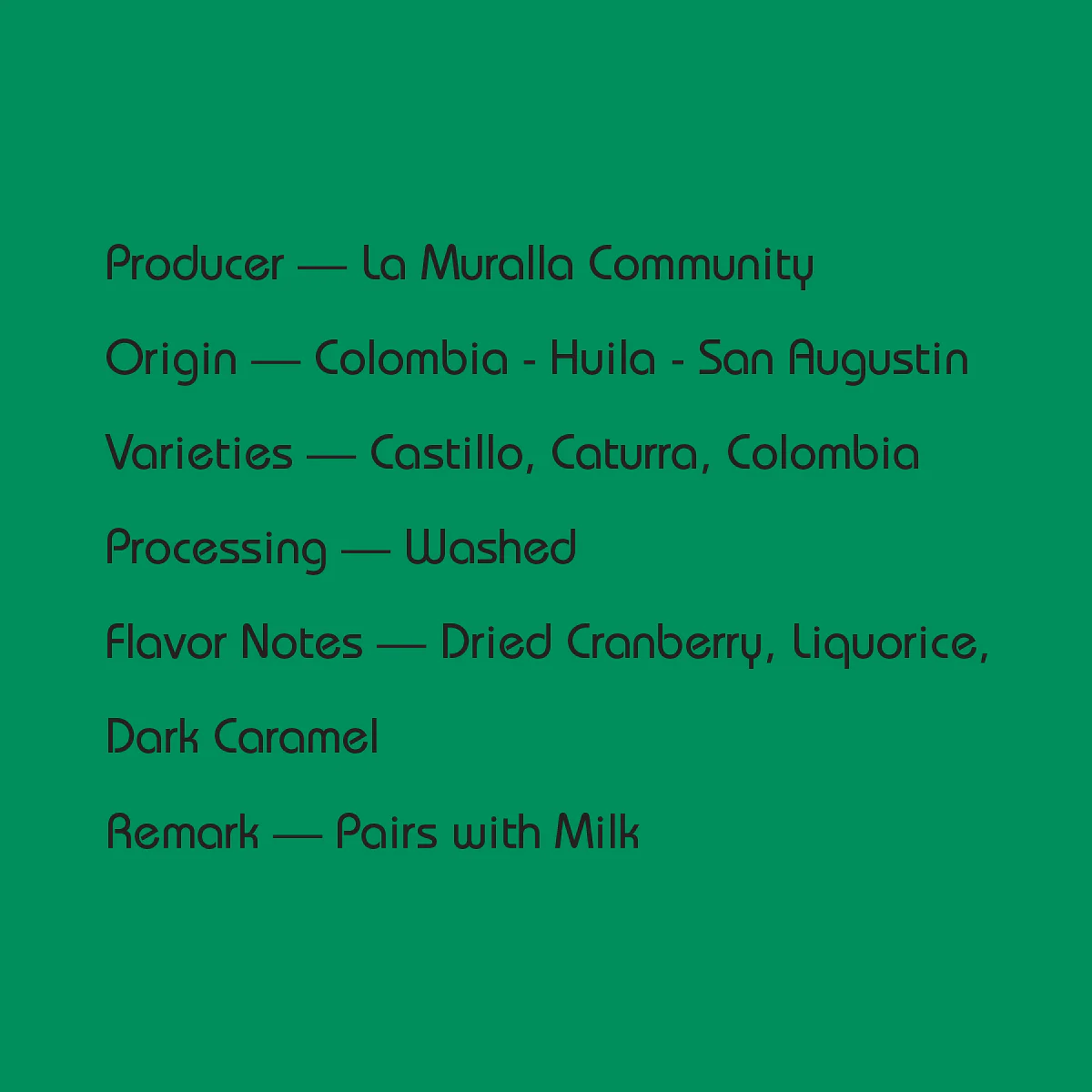Mirra - La Muralla, Washed Field Blend | Colombia - Image 2