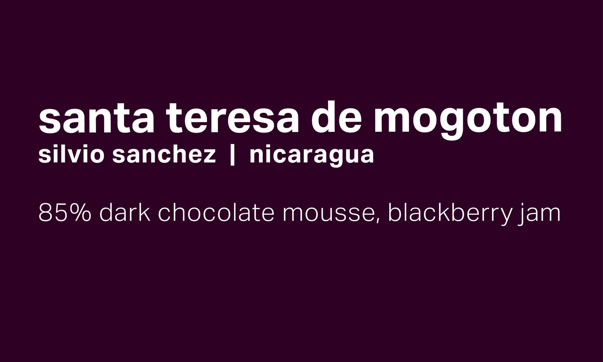 Moonwake - Silvio Sanchez Santa Teresa de Mogoton - Natural Catuai | Nicaragua