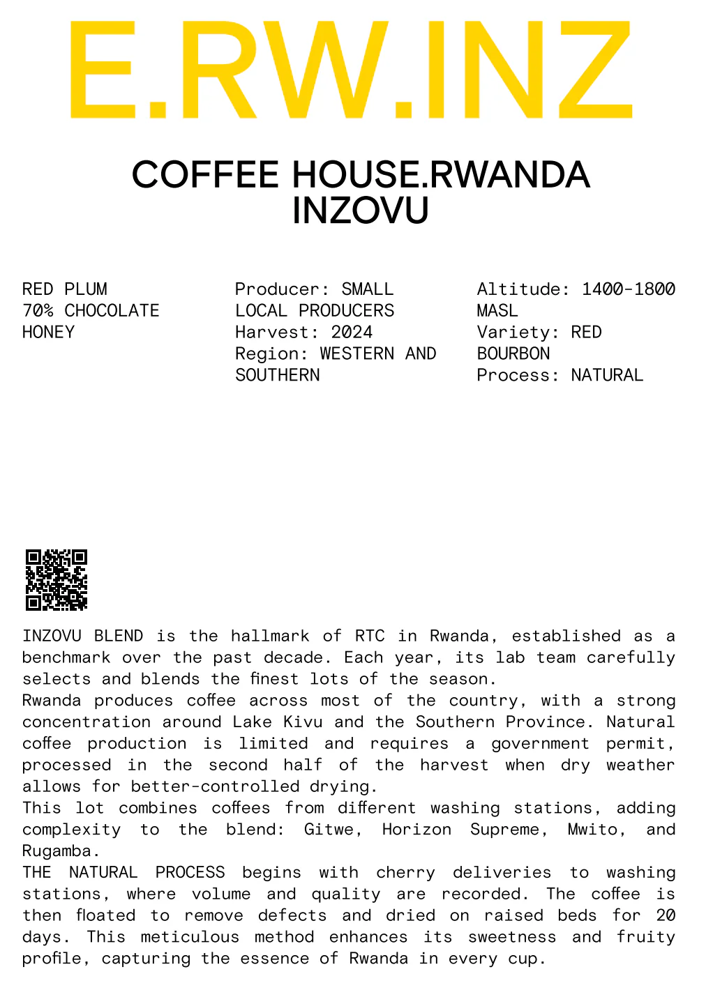 Nomad - House Coffee, Rwanda Inzovu - Image 3