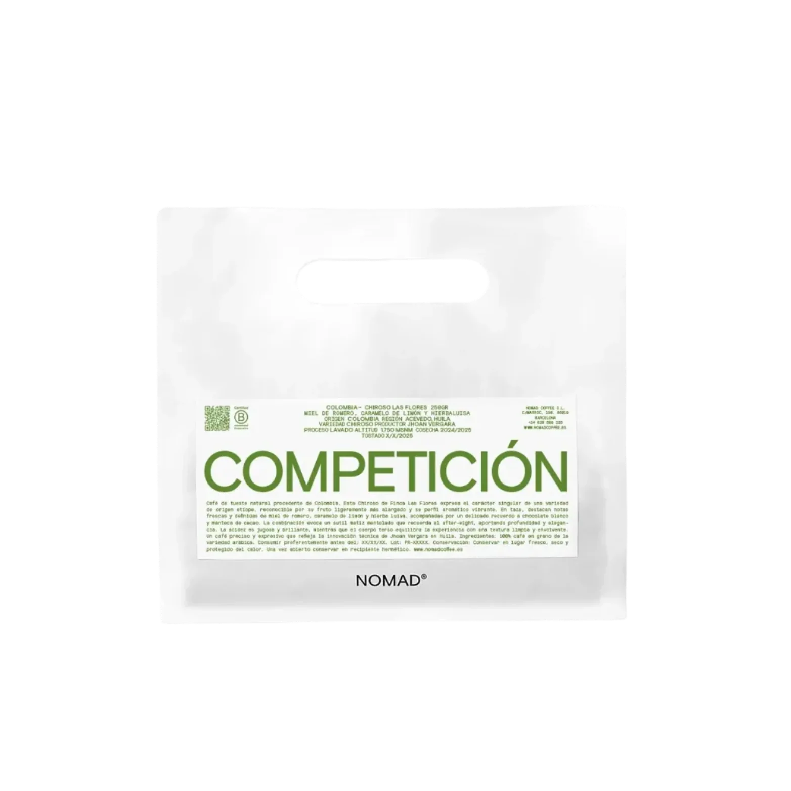 Nomad - Competition, Colombia - Las Flores - Washed Chiroso