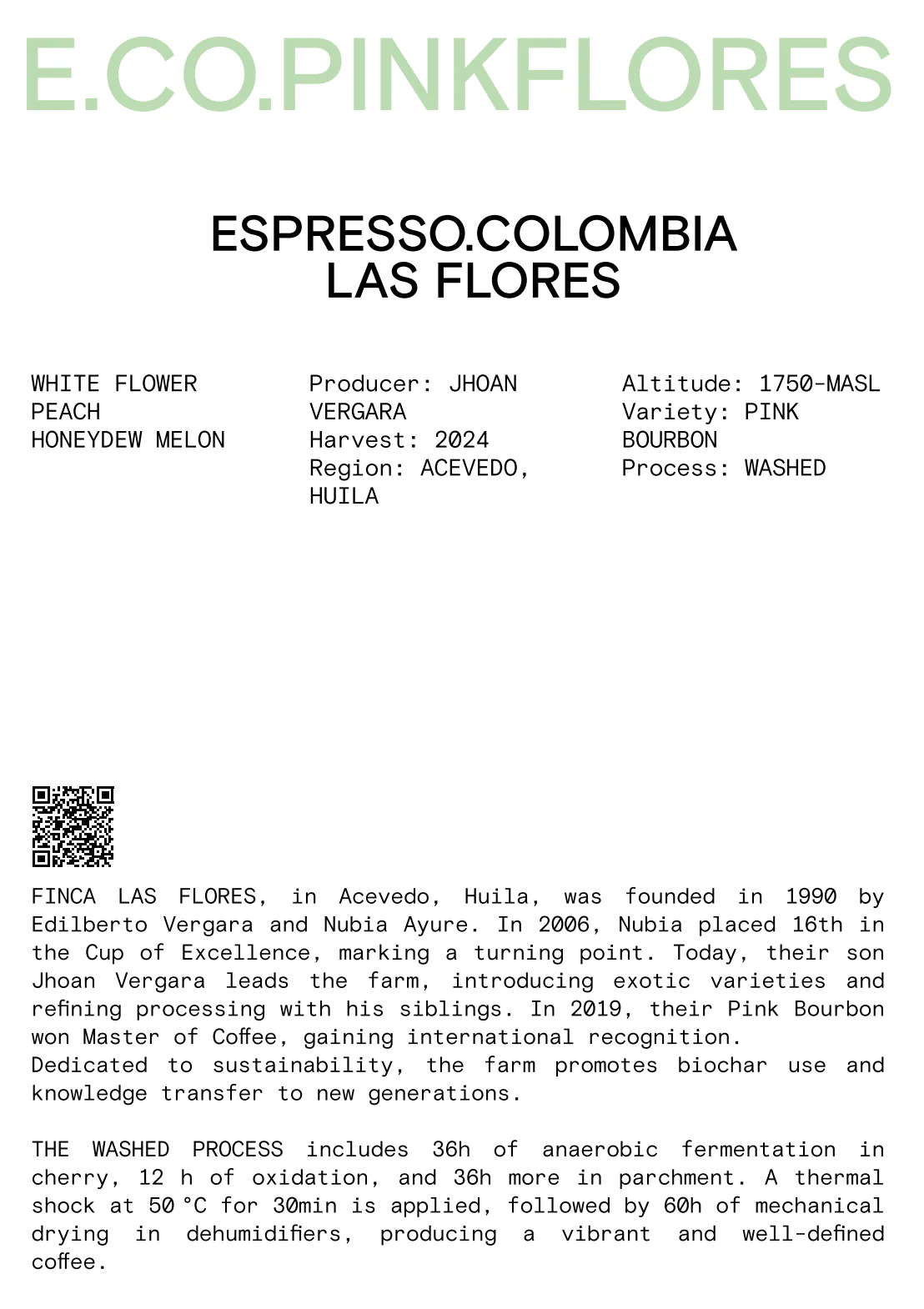 Nomad - Espresso, Colombia - Las Flores - Washed Pink Bourbon - Image 2