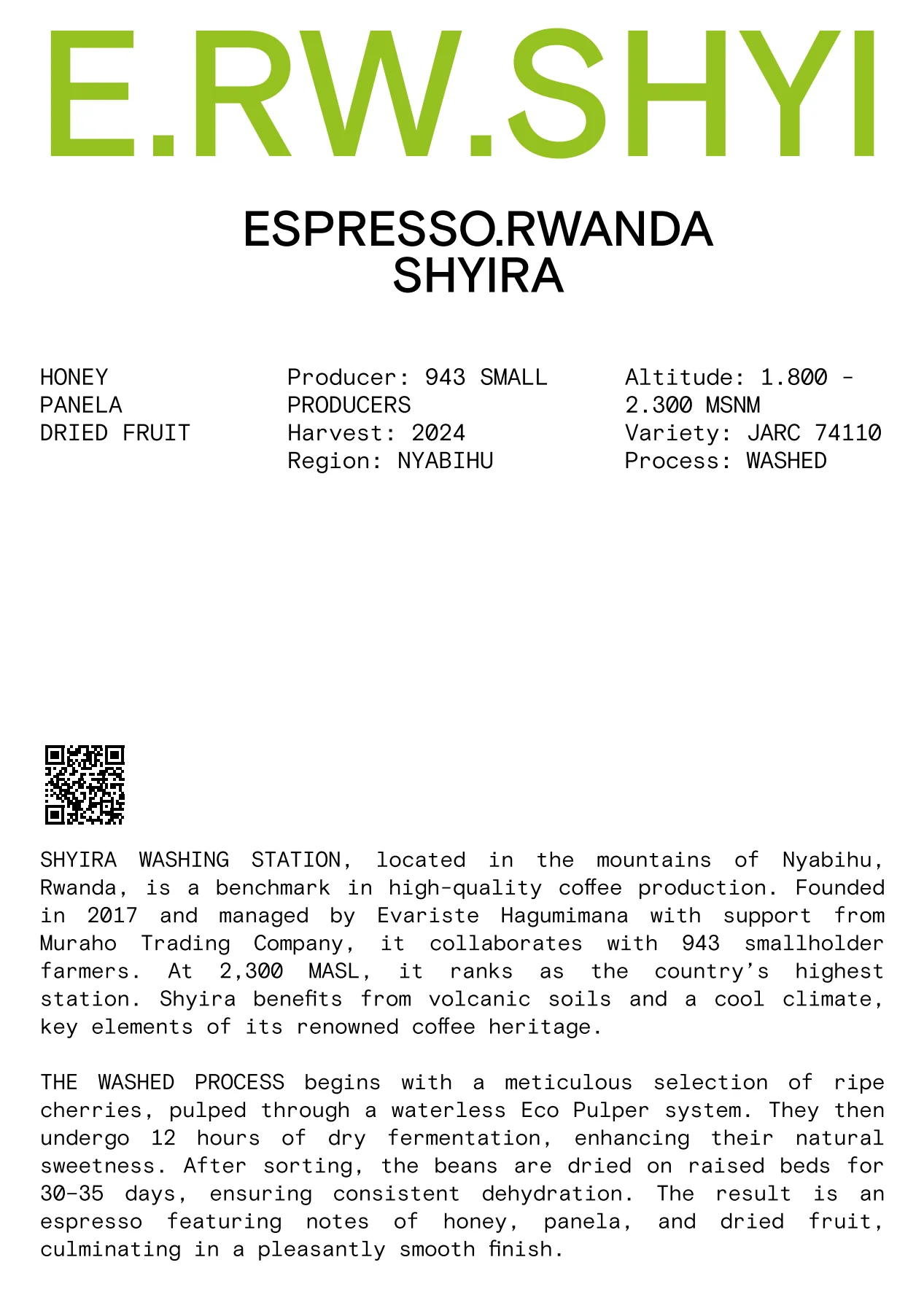 Nomad - Espresso, Rwanda - Shyira - Washed Red Bourbon - Image 2