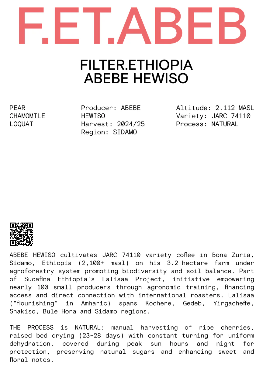 Nomad - Filter, Ethiopia - Abebe Hewiso - Natural 74110 - Image 2