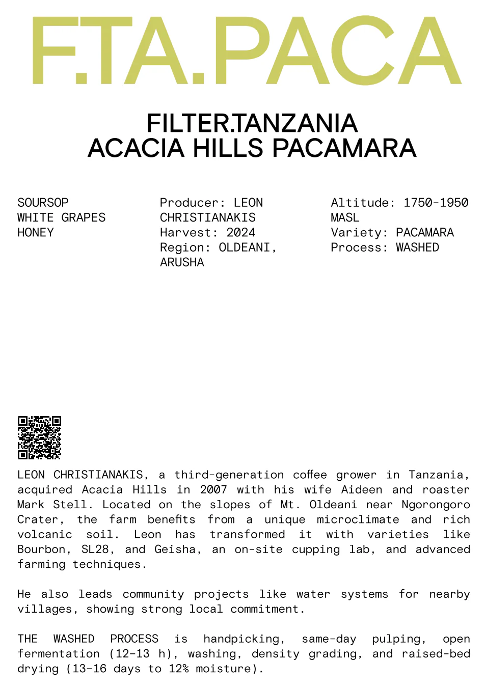 Nomad - Filter, Tanzania, Acacia Hills - Washed Pacamara - Image 2