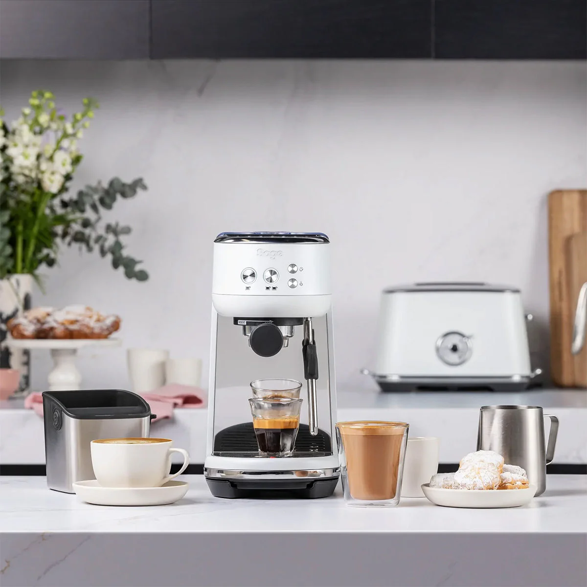 Sage The Bambino Espresso Machine (Sea Salt) - Image 3