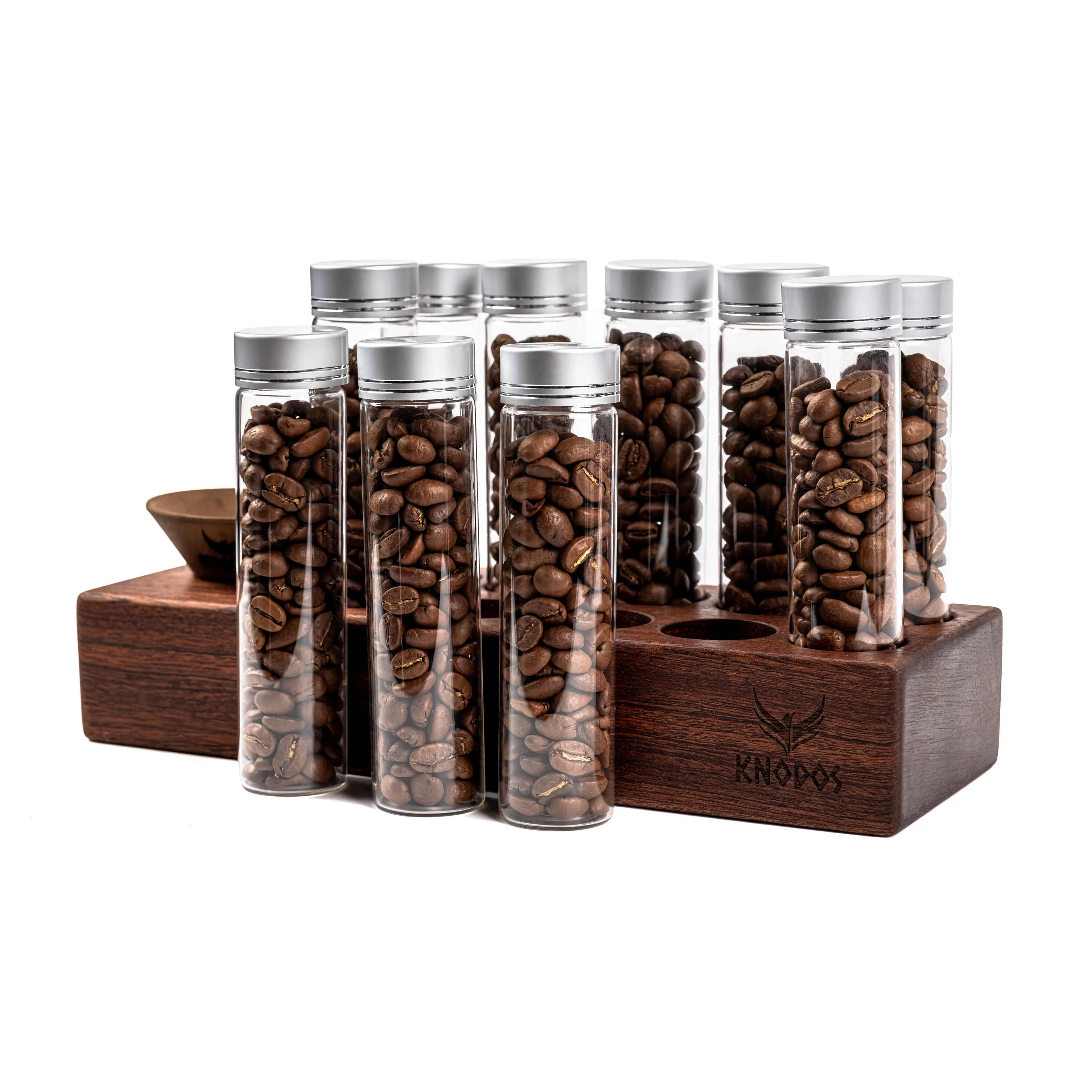 Knodos Single Dose Bean Cellar with Wooden Display Rack