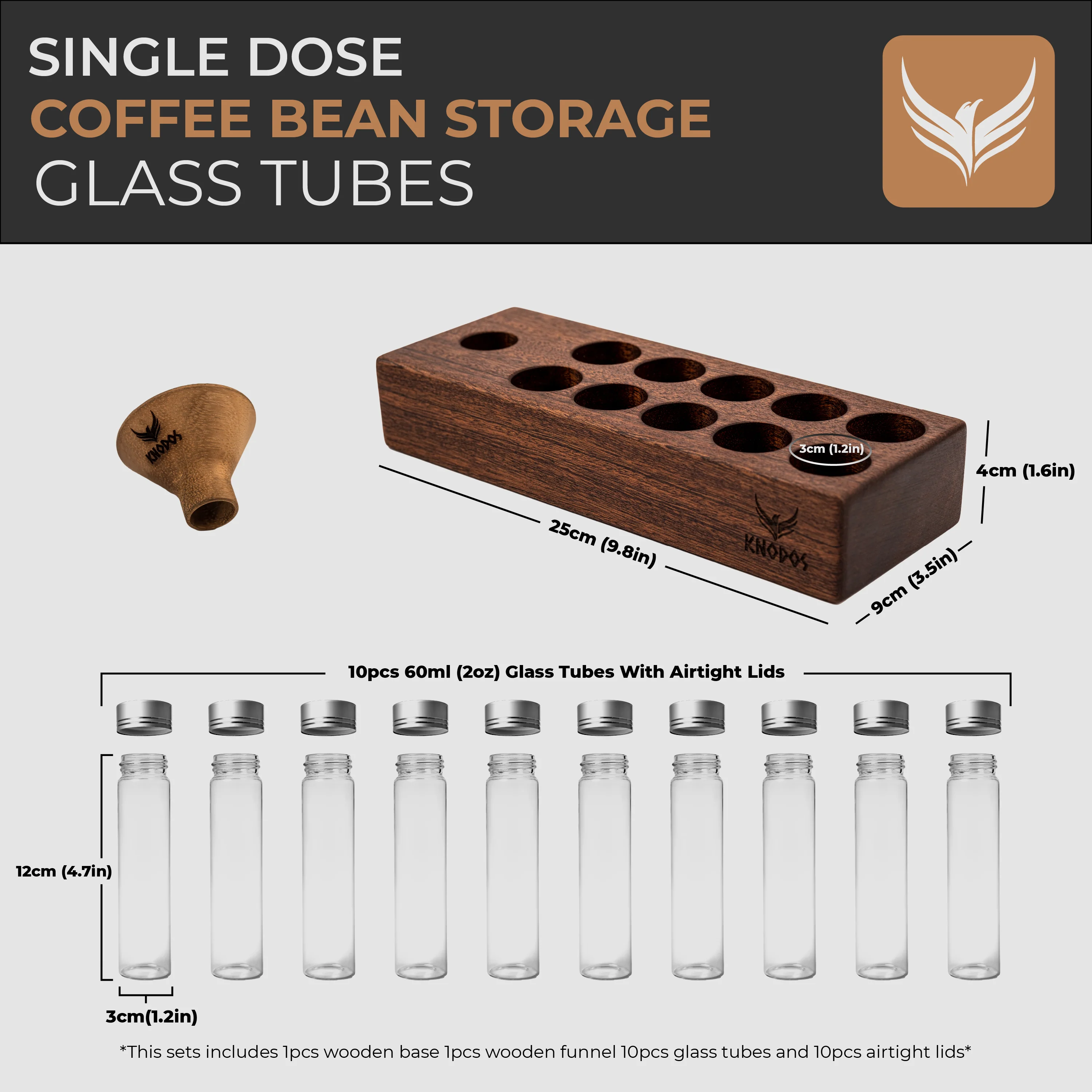 Knodos Single Dose Bean Cellar with Wooden Display Rack - Image 2
